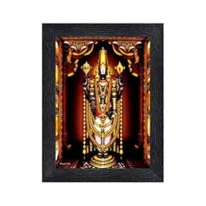 Tirupati Balaji - Lord Venkateswara Religious Wood Photo Frames(photoframe,Multicolour,8x6inch)-22581