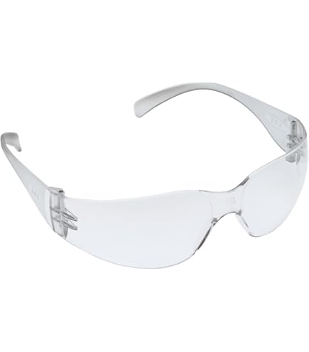 Galeton Rail Anti-Scratch Safety Glasses - Wrap-Around Gray Smoke Lens UV Protection