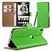 Price comparison product image Alcatel Shine Lite Case - New Flip Wallet Book [Stand View] Premium Leather Case Cover with Screen Protector, Microfibre Polishing Cloth and Touch Stylus (Lime)