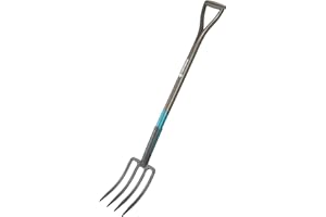 Gardena Pala telescópica: Pala de jardín de Acero de Calidad para cavar y Remover la Tierra, con pisador y Mango ergonómico, Negro/Antracita/Turquesa, Talla única