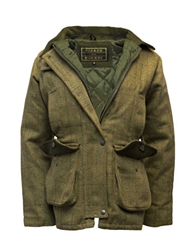 Walker & Hawkes - Veste Derby pour femme - tweed - pour la chasse/campagne - sauge clair