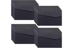 WYAN 40Pcs Business Envelopes,Premium Envelope,Invitation Envelopes,for Greeting Note Party(16.5 * 11.5cm,Black,Card and Glue not Included)