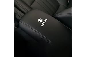 OscitY Auto Pelle Console Centrale CopriBraccioli, per Suzuki S-Cross bracciolo Centrale Confortevoli Impermeabile Car Protezione Accessori,B/Black Black