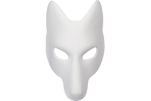 Moligin Masktherian masque Halloween Fox masque Costume en cuir diy masque vierge japonais kabuki kitsune halloween masques pour la mascarade costume accessoire