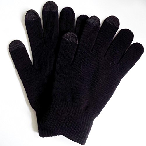 Preisvergleich Produktbild 1heit® Universal Touchscreen Handschuhe für kapazitive Displays M / L, schwarz