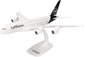 herpa - Airbus A380, biplan Lufthansa, Ailes, modèle réduit d'avion avec Support, modélisme, maquettes, Objet de Collection, Plastique, réglage de la Pression - échelle 1:250 Multicolore