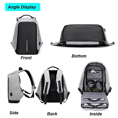HongyuTing Laptop Rucksack mit USB Port Wasserdichte Business Reise Schulrucksack für MacBook Pro 14 Zoll - 2