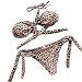 Produktbild Jaminy Strandmode Bikini Set Frau Bikini Badeanzug Bikini Strandkleidung Bademode Badeanzug Bikini-Set Leopard Gedruckt Badeanzug (Braun, S)