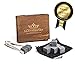 Produktbild Glennstones Schatulle von 9 Whisky steine | Genießen Sie Ihren frischen Whisky ohne Verdünnung | Raffinierte Holzschatulle & erfrischende Whiskysteine | Enthält eine Zange und ein Samtbeutel | Eine hervorragende Geschenkidee ! | von Glennstones