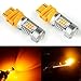 Produktbild Extremely Bright SMD2835 Chipsets 3056 3156 3157 4157 T25 LED Bulbs, used for Turn Signal light, IP65 waterproof, Amber Yellow, 2 pack by Wincar