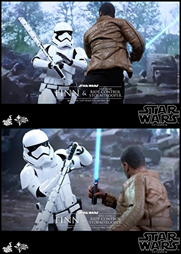 Hot Toys HT902626 1:6 Scale Finn and First Order Riot Control Storm Trooper Set Star Wars The Force Awakens Figure