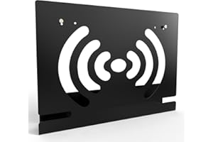 Wandhalterung Kompatibel mit AVM FritzBox Router, JLNJLE Edelstahl Halterung Halter Modem Aufhängung mit Kabelmanagement für 7590 7530 7590 AX 5530 8850 6850 6660 6890 7490, Effiziente Wärmeableitung