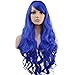 Ambielly 32" Women's Wig Long Curly Wavy Hair Party Cosplay Wig (Blue)
