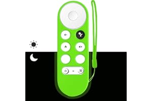 BIIULHCI Telecommande Silicone Boîtier de Télécommande pour Google Chromecast 2020 4K / Chromecast 2022 HD,Protege Antidérapante Coque Étui-Brille dans Le Noir