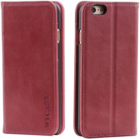 WYCASE® iphone 6 Wallet case Shell iphone 6S Leather Holster Protection Cover with kickstand,Card Slots Rose