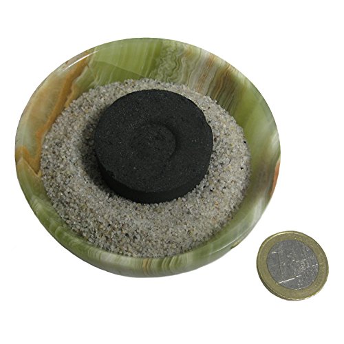 Räucher Starterset mit Räucheranleitung für jedes Räucherwerk 6-teilig #81002. Mit Räuchersand, 3 x Räucherkohle, Räucherzange, Onyx Räucherschale, Räucheranleitung „Richtig Räuchern“. - 2