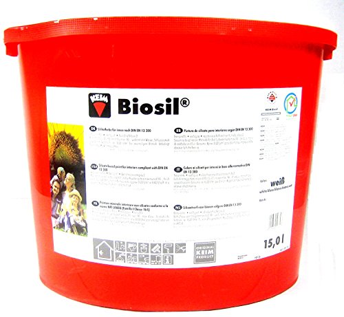 Preisvergleich Produktbild Keim 28120 Biosil Silikatfarbe Innensilikat-Farbe Wandfarbe Weiß 15 L