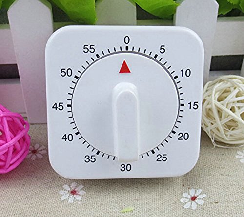 Da.Wa Küchentimer 60-minütigen kurzzeitwecker Zeitschaltuhr Erinnerung, 1 Stück, Weiss - 2