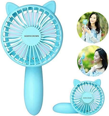 Portable Handheld Fan, Seiitech Mini Usb Cooling Fan Desktop Fan Mini Handheld Fan Battery Operated Cooling Fan with 3 Mode(blue colour)