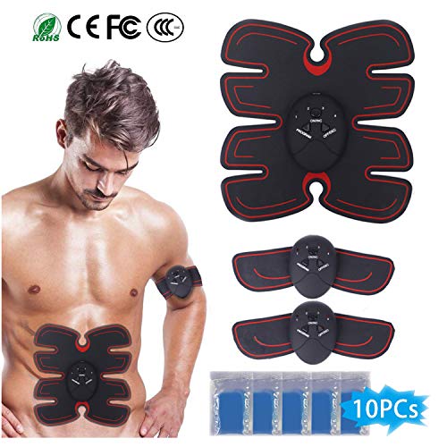 Hong Ren Ceinture Abdominale Toning, EMS ABS Trainer sans Fil Corps Gym Workout Home Office Fitness Équipement pour Abdomen/Bras/Jambe Formation Convient pour Hommes et Femmes