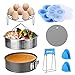 Produktbild Sofort-Topf-Zubehör-Set, 8-teilig für 5,6,8 QT Schnellkoch, Dampfgarer, Ei-Dampfgarer, antihaftbeschichtete Springform, Eier-Bissformen, Küchenzange, Pinch-Handschuhe und Topflappen-Matte