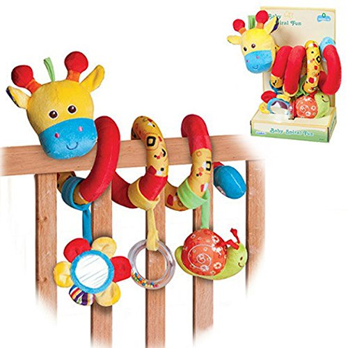 PARKFIELD Baby Activity Spiral Infant Soft Car Toys Bed Animal Crib Hanging with Bell Plush Toy
