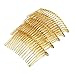 18-Teeth Metal Hair Comb Slide Pin for Hair Styling 5Pcs Gold
