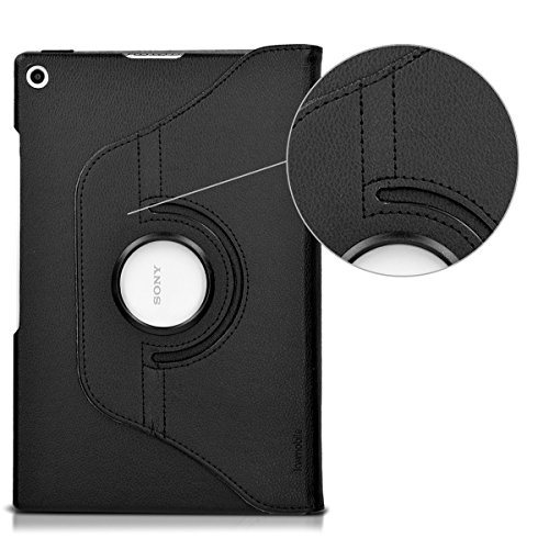 kwmobile Hülle für Sony Xperia Tablet Z2 – 360° Standfunktion Case Tablet Schutzhülle Kunstleder – Smart Cover Tabletcase Schwarz - 9