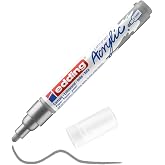 Edding 5100 akrilik mark&ouml;r orta - g&uuml;m&uuml;ş - 1 su ge&ccedil;irmez akrilik mark&ouml;r - yuvarlak u&ccedil;lu 2-3 mm