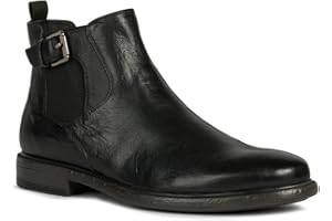 GEOX Botines de Piel Terence Negro