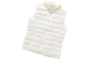 HAXNOHEY Doudoune Legere Sans Manches Femme Gilet Duvet Femme Veste Doudoune Légère Fine Sans Manche Femme Gilet Matelassé Sans Manches Femme Blouson Rembourré Manteau Sans Manche Femme Sleeveless Vest Women