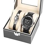 Herren-Armbanduhr, mit großem Zifferblatt, kreatives 3D-Totenkopf-Design, 30 m, wasserdicht, groß, luxuriös, leger, Edelstahl