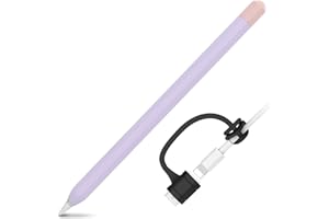 AHASTYLE Cover Apple Pencil 1 Generazione Custodia Apple Pencil 1 Cover Accessori in Silicone Compatibile con Apple Pencil 1st Generazione (Lavanda + Rosa)