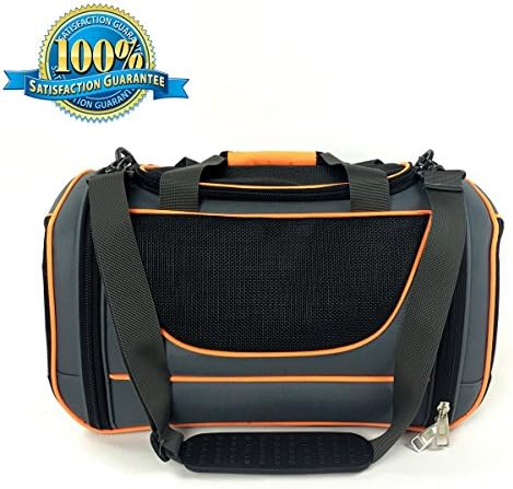 Aoxsen Large Airline Approved Soft Sided Pet Carrier, Portable Dog Cat Handbag Outdoor Pet Shoulder Bag Foldable Travel Tote Carrying Bag with Puppy Bedding Basket Cage Under Seat Breathable Bags