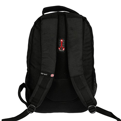 Christian Wippermann Buissnes Comfort Laptop bis 15 4 Zoll Schul Rucksack in Schwarz Gr  sse XL