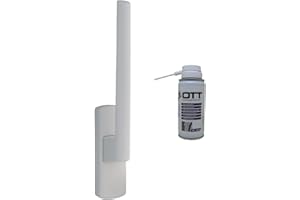 BESCHLAGSWELT / SIEGENIA Siegenia PSK Handhebel 200 inkl. Ott beschlagswelt Beschlägespray (DIN RECHTS, weiß)