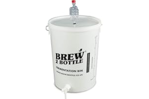 Brew2Bottle 25ltr Bored Home Brew Fermentation Bucket, Lid with Grommet, Airlock, LCD Thermometer & Spigot Tap
