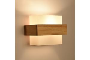 GOOD THING LIGHT Good Thing Wall Lights Modern Minimalist Glass Wood Wall Lamp Bedroom Lamp Bedside Lamp Creative Study Living Room Balcony Staircase Light