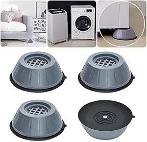 TAPUJI Anti Vibration Pads for Washing Machine Stops Washer Dryer Noise Moving Shaking Walking Skidding - Appliance Anti Vibration Washing Machine Support Feet Stabilizer Mat - 4 PK