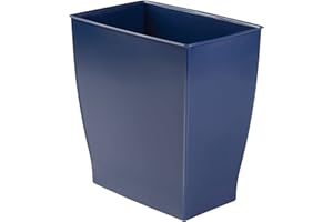 INTERDESIGN iDesign 64773EU Mono Cestino Rifiuti, Rettangolare, Plastica, Blu, 28.5x17.75x30.5 cm