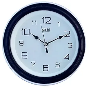 Ajanta Plastic Abstract Theme Wall Clock (20.5 cm x 20.5 cm x 3.5 cm, Blue)