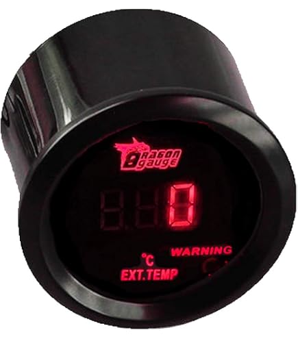 Jauge EGT Température Gaz Échappement 52mm 0-1800°F LED Rouge + Capteur Universel Voiture Moto