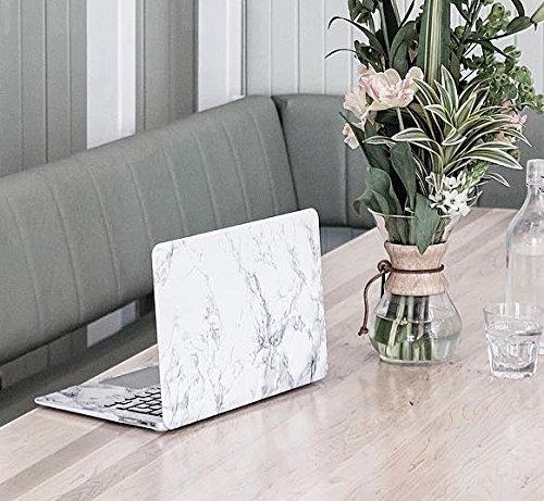 MacBook Pro 13 Netzhaut Fall GMYLE gummiertes für MacBook Pro 13 Zoll mit Retina-Display – White Marmor Muster Gummi beschichtet Hard Shell Cover (nicht geeignet für Macbook Pro 13 Zoll) - 7