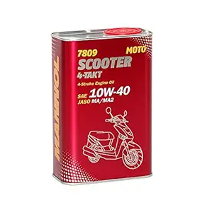 MANNOL 7809 SAE 10W-40 Semi-Synthetic 4-TAKT JASO MA/MA2 4 Stroke Engine Oil for Scooter