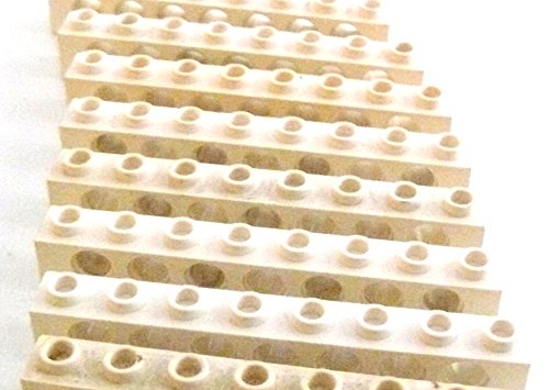 Preisvergleich Produktbild LEGO ® Technic - 9 Stück - Steine - Lochsteine - 8 Noppen / 7 Löcher - weiß