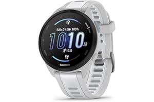 Garmin Forerunner 165 Reloj Inteligente para Correr con GPS, Pantalla Táctil AMOLED, Métricas Optimizadas, Planes de Entrenamiento, Garmin Pay, Autonomía de 11 Días, Blanco