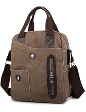 Männer Vintage-Leinwand Messenger Ipad Schulter Tote Schulranzen Outdoor Tasche,D-28cm*11cm*33cm