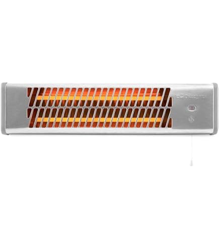 Estufa Eléctrica Halógena Mural SVAN - 1500W, 3 Niveles, Termostato, Bajo Consumo, Color Plata