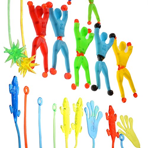 PChero 65pcs Klebrige Spielzeug einschließlich Großer Klettermann ✮ Kleiner Klettermann ✮ Klebrige Hand ✮ Klebrige Flegel ✮ Klebrige Eidechse - 3