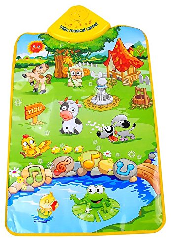 Preisvergleich Produktbild PREMIUM Spielmatte "Bauernhof" mit Musik und Licht - Entwicklungsfördernde Lernmatte für Kinder